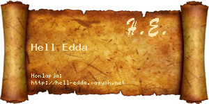 Hell Edda névjegykártya